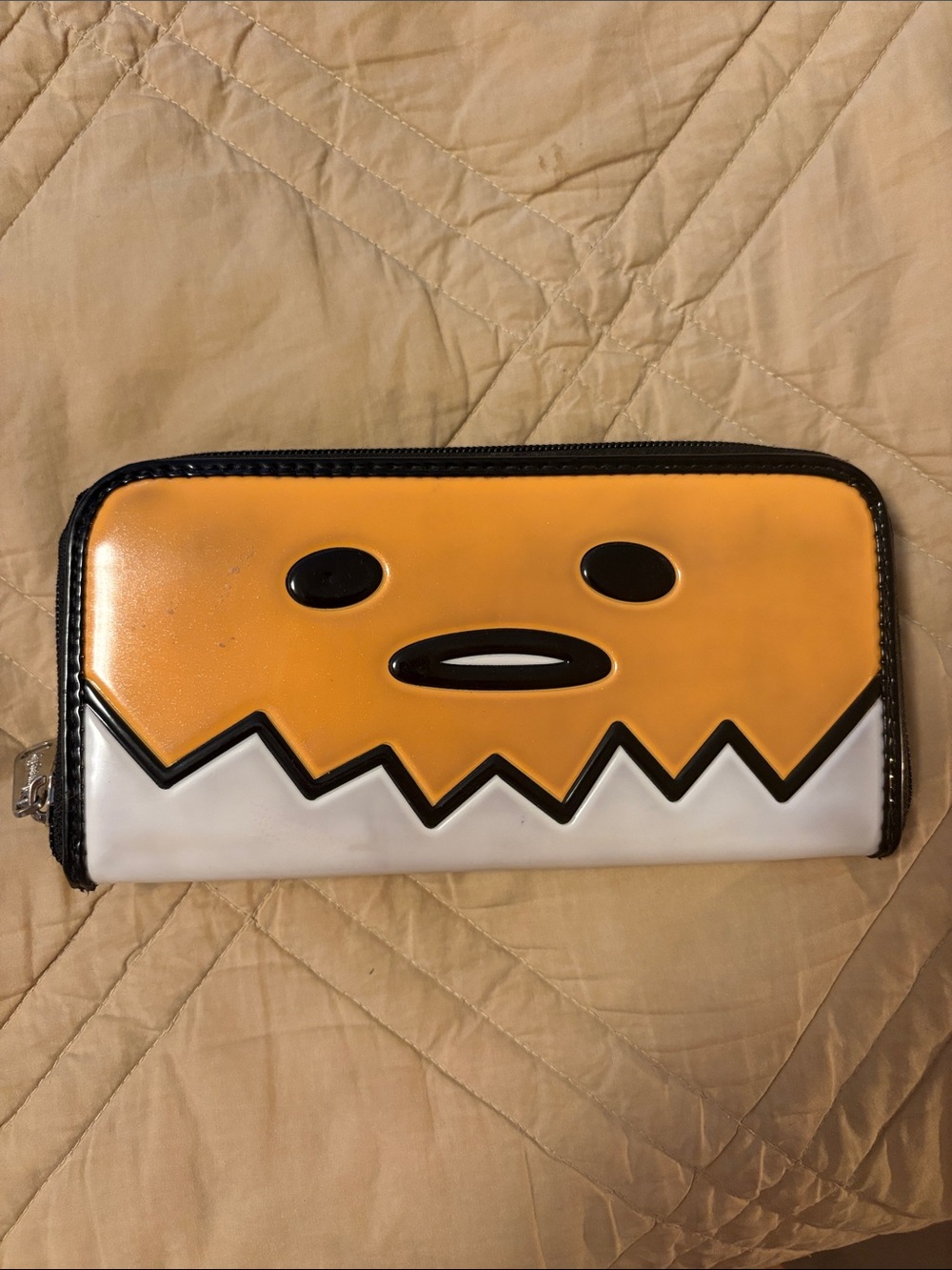 Loungefly Orange and White Gudetama Zip Wallet